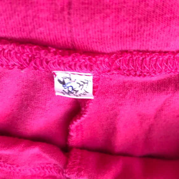 Watermelon Pink Knit Lounge Pants with Lime Green Accents NWOT - Picture 4 of 4